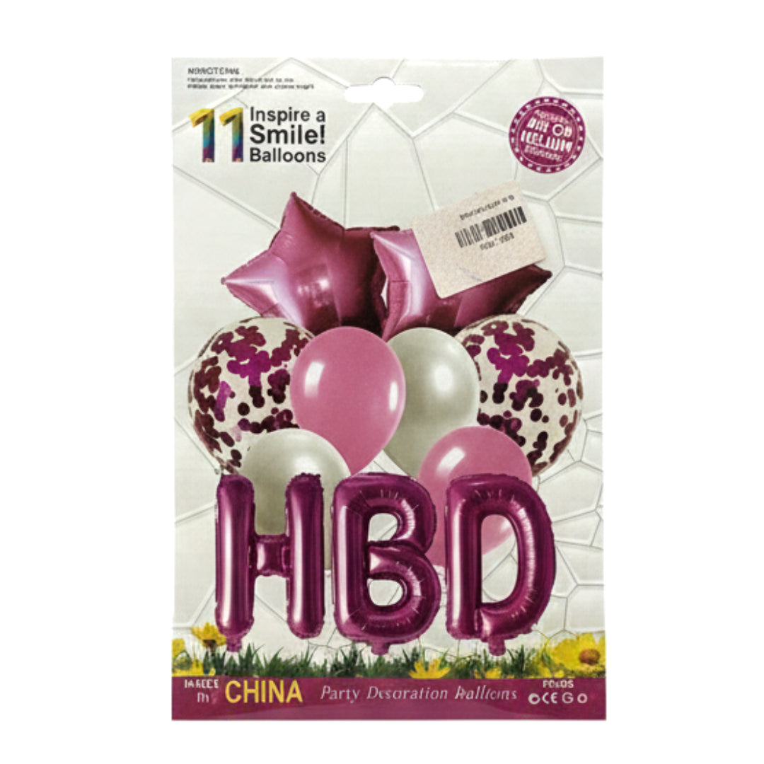 14-Piece Purple & Silver Confetti Balloon Bouquet Set - Foil Stars & Hearts for Birthdays, Weddings, and Anniversaries