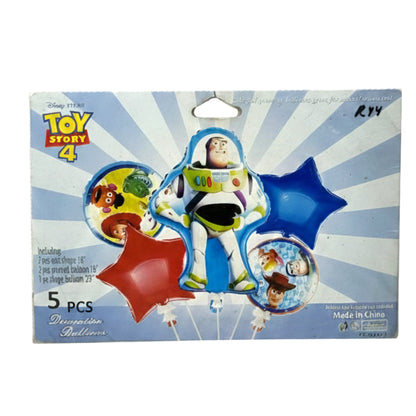 5-Piece Character Foil Balloon Bouquet Set – Themed Birthday Party Decorations – Iron Man, Toy Story, Barbie, LOL, & Farm Cow – (Pack of 5)