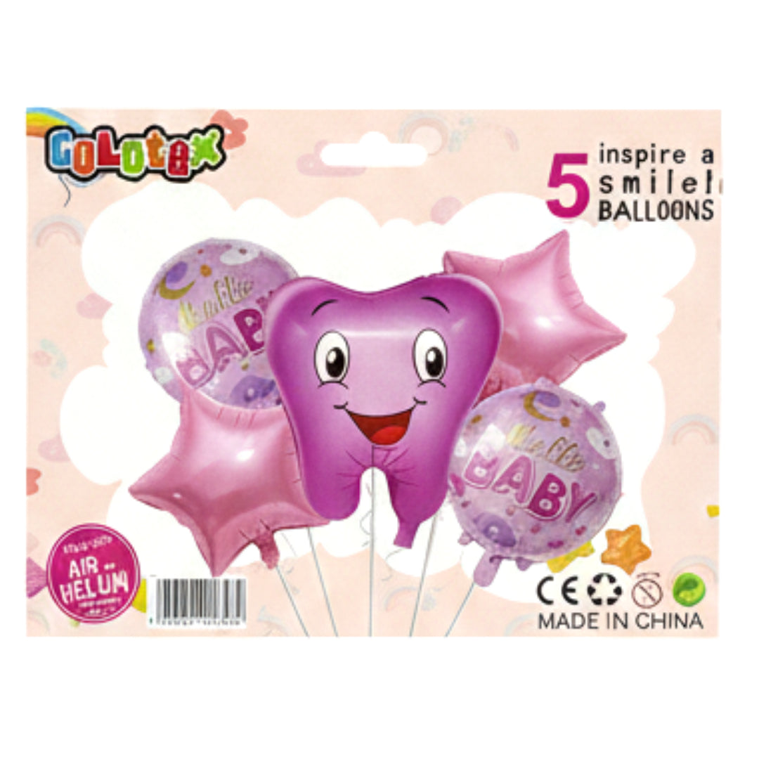 5-Piece Foil Balloon Bouquet Set – Themed Party Decorations for Birthdays & Events | Helium or Air Fill | Varieties: Mario, Unicorn, Elemental, Watermelon, & More