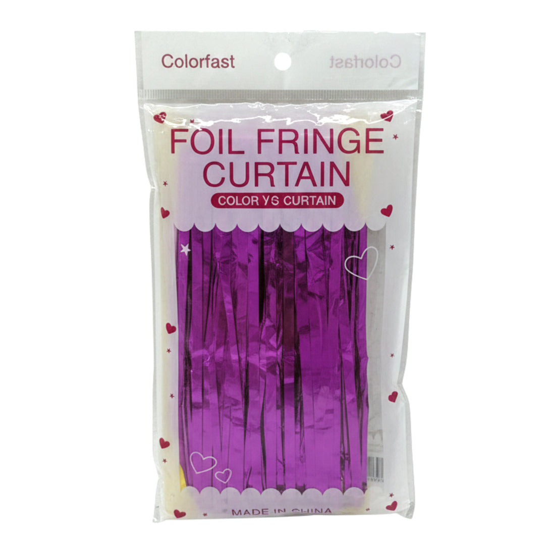 Metallic Foil Fringe Curtain Backdrop for Parties – Green, Gold, Purple, Red
