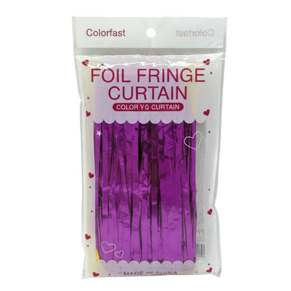 Metallic Foil Fringe Curtain Backdrop for Parties – Green, Gold, Purple, Red