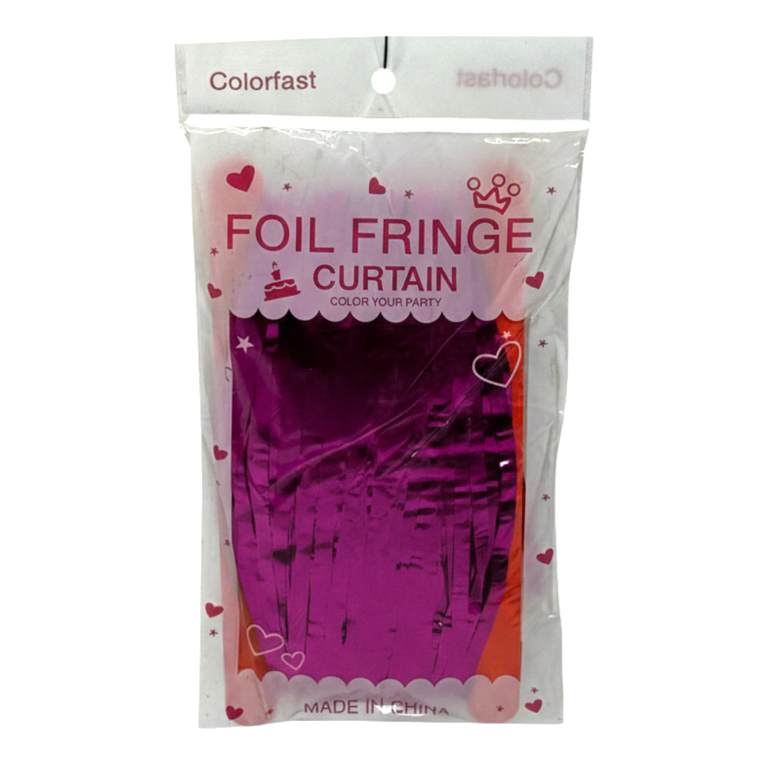 Sparkling Foil Fringe Backdrop Curtains - Pack of 1 (Multiple Colors Available)
