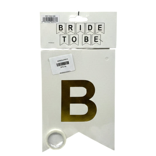 Gold Foil "Bride To Be" Bunting Banner - Elegant Wedding & Bridal Shower Party Decorations