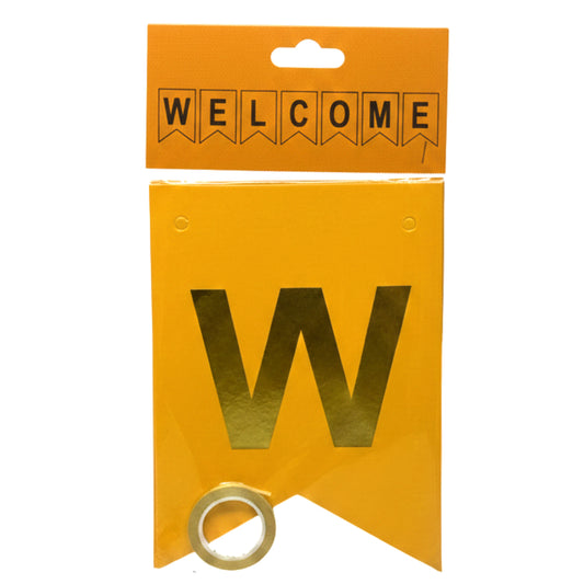 Premium "WELCOME" Letter Bunting Banner - available in 5 Elegant Colors
