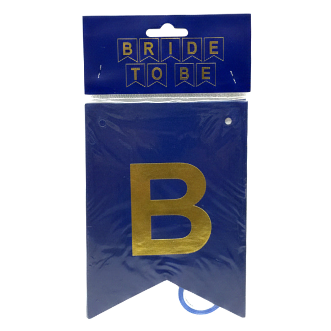 Gold Foil "Bride To Be" Bunting Banner - Elegant Wedding & Bridal Shower Party Decorations