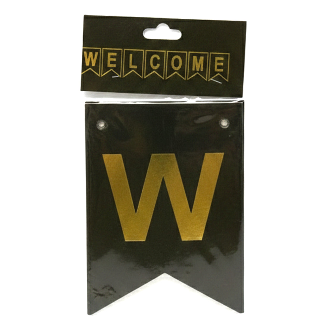 Premium "WELCOME" Letter Bunting Banner - available in 5 Elegant Colors