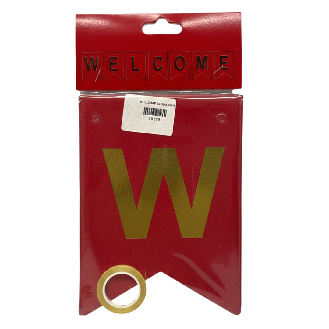Premium "WELCOME" Letter Bunting Banner - available in 5 Elegant Colors