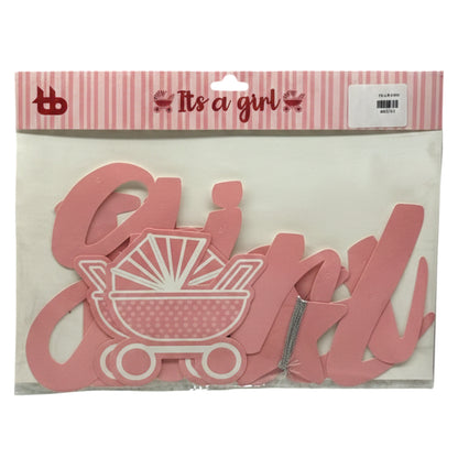 Premium Baby Shower Banner Set – "It's a Boy" or "It's a Girl" Gender Reveal Hanging Wall Decorations with Stroller & Star Cutouts