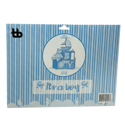 Premium Baby Shower Banner Set – "It's a Boy" or "It's a Girl" Gender Reveal Hanging Wall Decorations with Stroller & Star Cutouts
