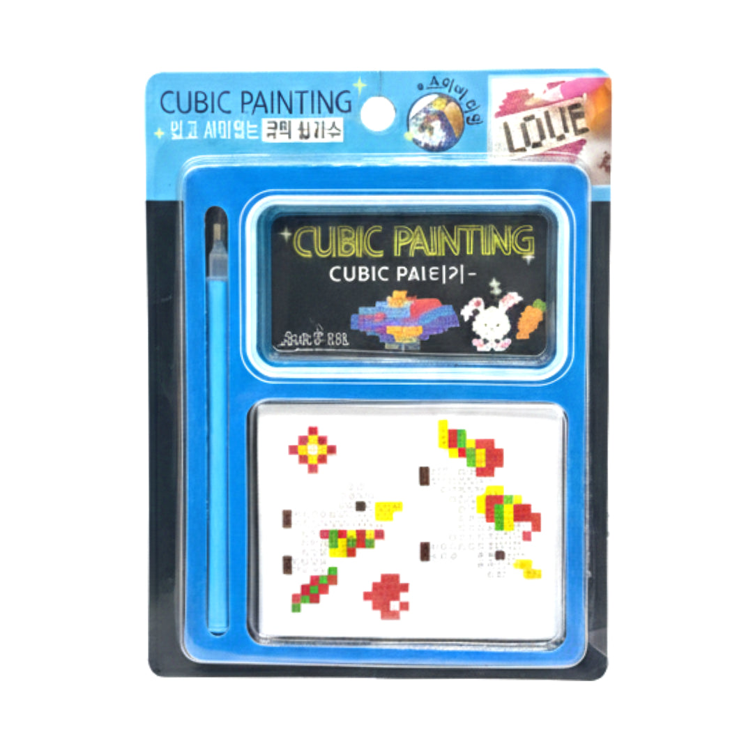 DIY Cubic Painting Diamond Art Kit for Kids – Mini Pixel Mosaic Cross-Stitch Set with Tool Pen and Rhinestones