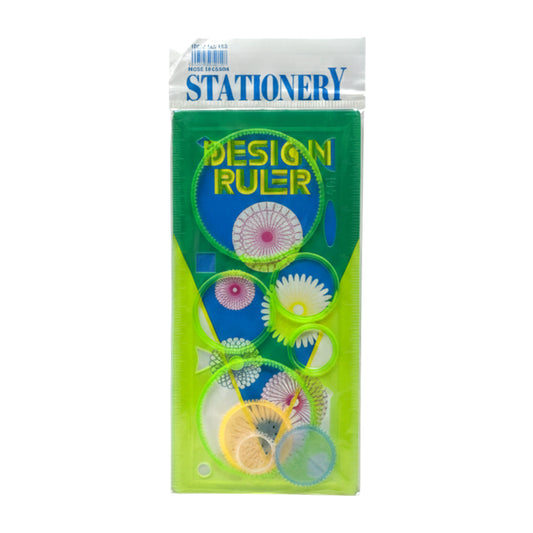 Spirograph Drawing Set - 5-Piece Geometric Design Ruler Kit for Kids & Adults - Plastic Spiral Art Stationery Set for Creative Journaling, Card Making, and Educational DIY Crafts