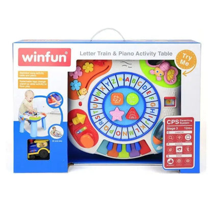 Winfun Letter Train & Piano Activity Table – Educational Musical Toy for Toddlers