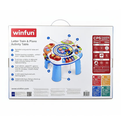 Winfun Letter Train & Piano Activity Table – Educational Musical Toy for Toddlers
