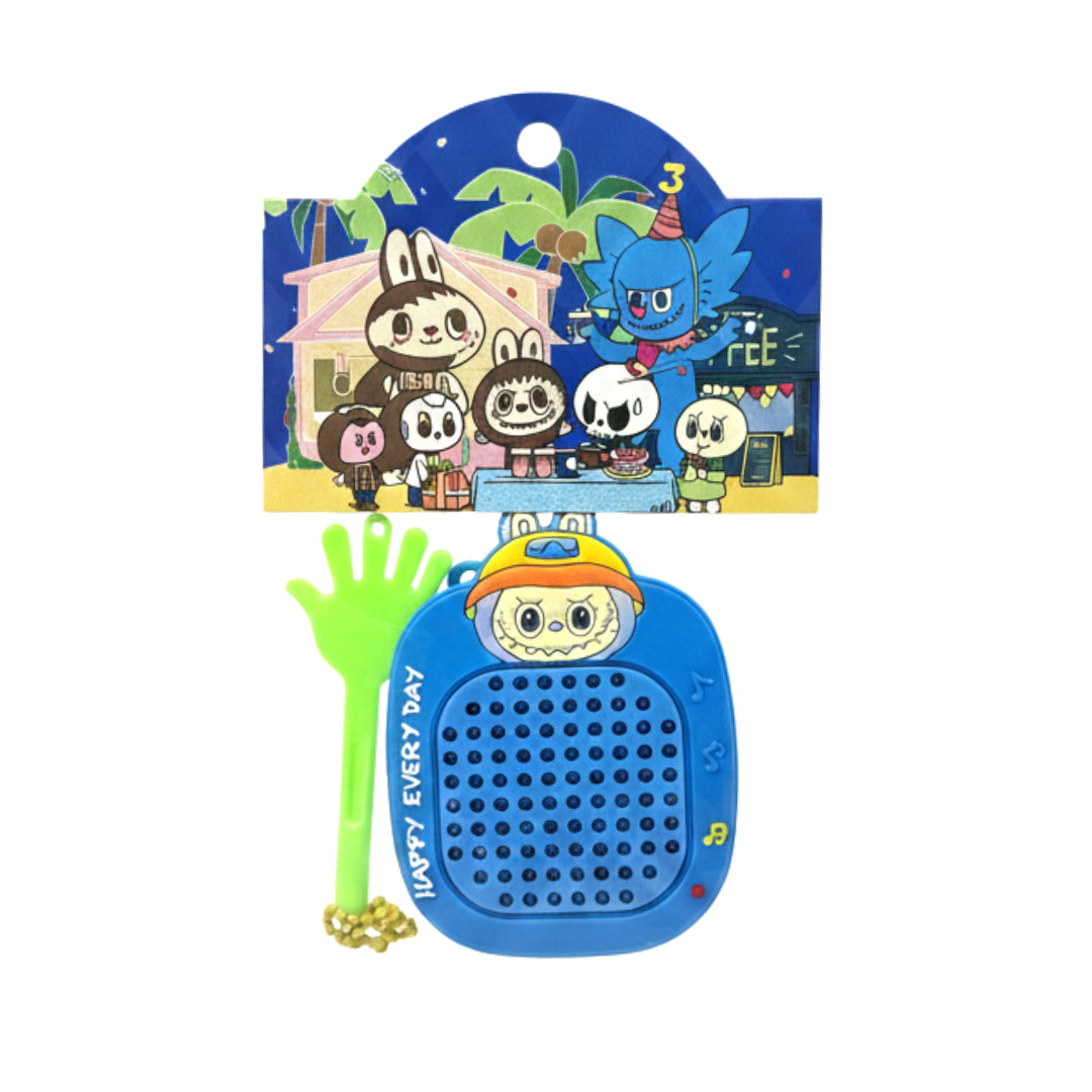 Retro Blue Cartoon Interactive Musical Toy with Magic Wand