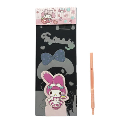Sanrio My Melody Magic Scratch Art Set - Holographic DIY Stationery Kit with Stylus