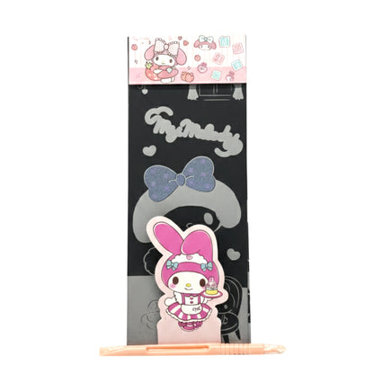 Sanrio My Melody Magic Scratch Art Set - Holographic DIY Stationery Kit with Stylus
