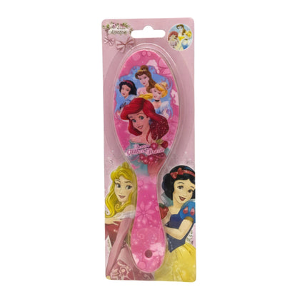 Disney Princess Kids' Detangling Hairbrush - Pink Paddle Brush Featuring Ariel, Belle, & Cinderella