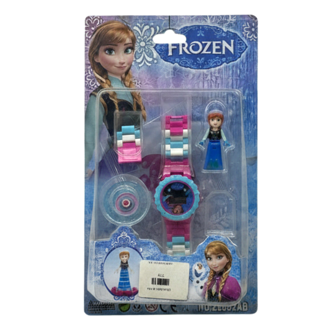 Disney Frozen Anna Building Block Digital Watch Toy Set for Kids