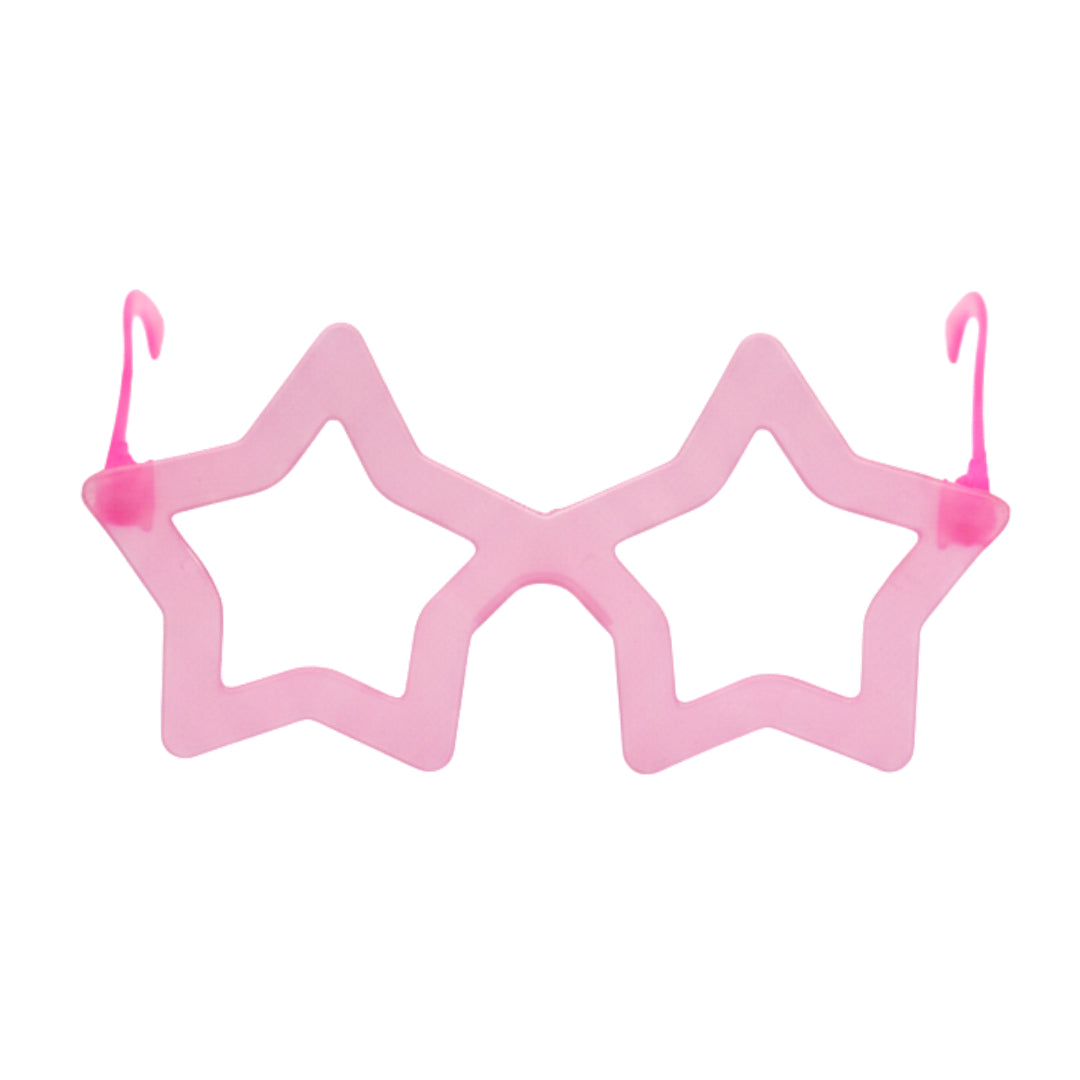 Neon Star Party Glasses – Retro Oversized Star-Shaped Novelty Shades | Single Pack – Choose Your Color