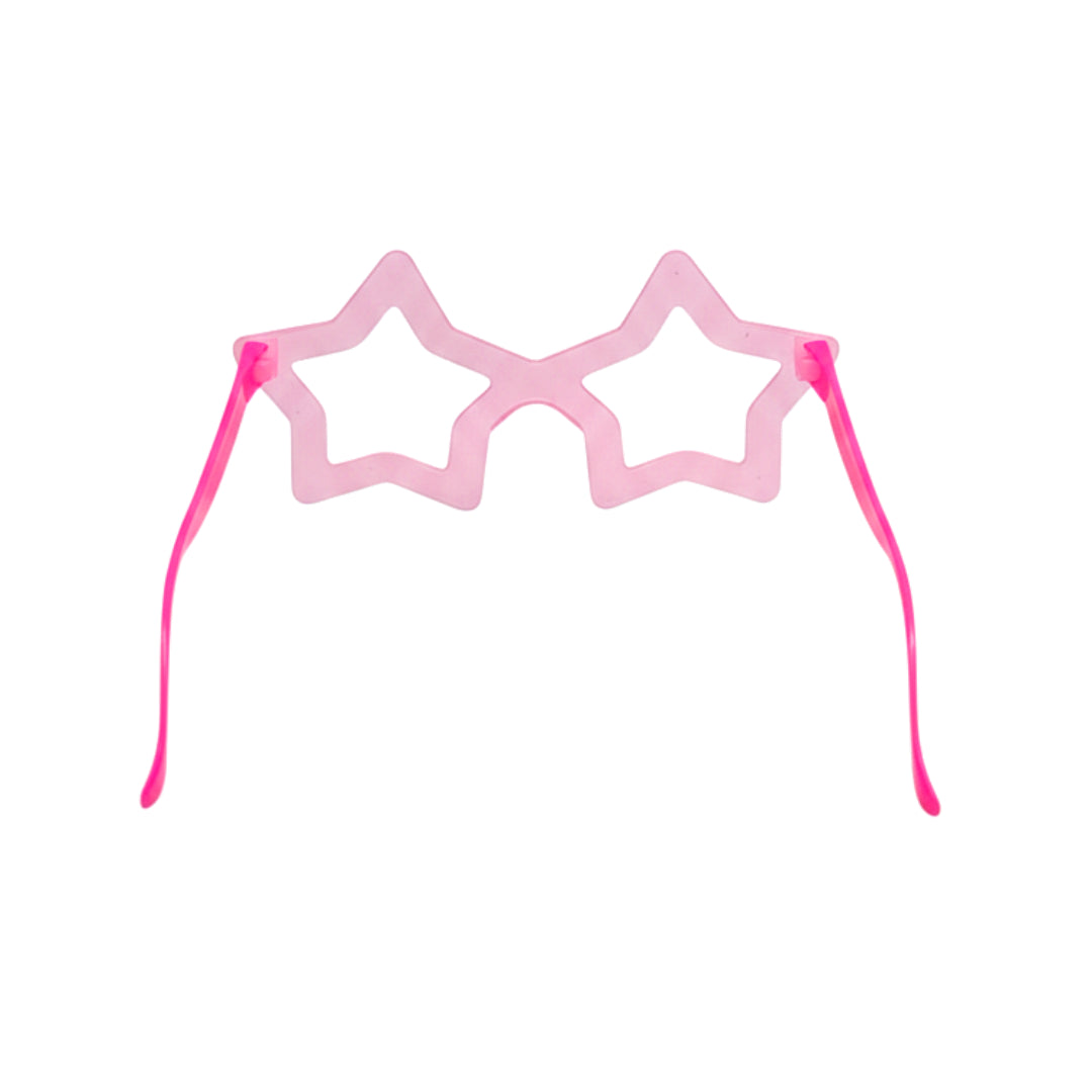 Neon Star Party Glasses – Retro Oversized Star-Shaped Novelty Shades | Single Pack – Choose Your Color