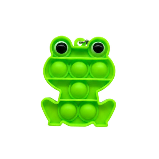 Mini Pop-It Fidget Keychain Set – Stress Relief Sensory Toy for Kids & Adults – Cute Frog, Unicorn, Pineapple & Cupcake Shapes – Portable Travel Toy & Backpack Charm