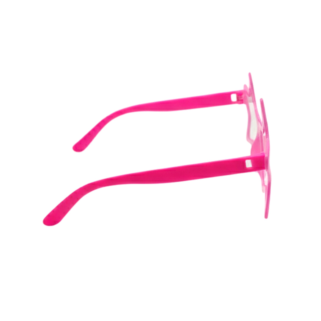 Neon Star Party Glasses – Retro Oversized Star-Shaped Novelty Shades | Single Pack – Choose Your Color