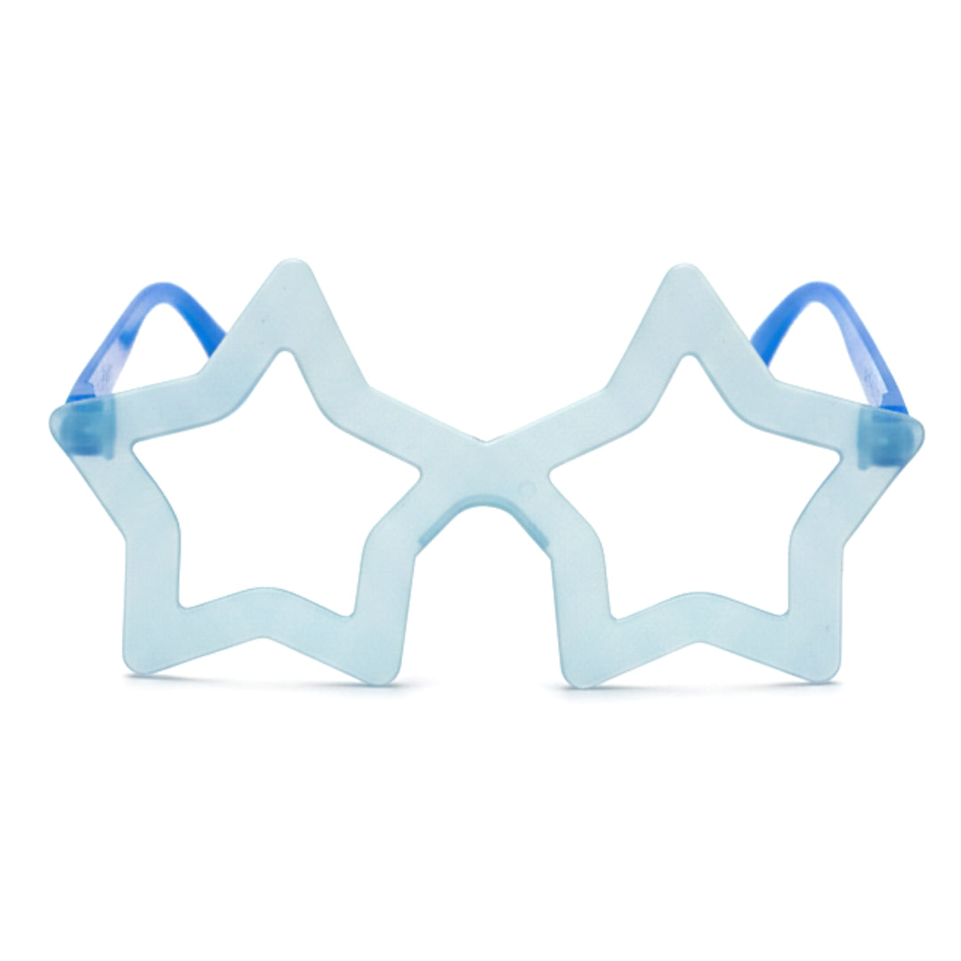 Neon Star Party Glasses – Retro Oversized Star-Shaped Novelty Shades | Single Pack – Choose Your Color