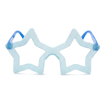 Neon Star Party Glasses – Retro Oversized Star-Shaped Novelty Shades | Single Pack – Choose Your Color