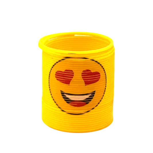 Emoji Heart-Eyes Yellow Magic Spring Toy – Classic Slinky Fun for Kids