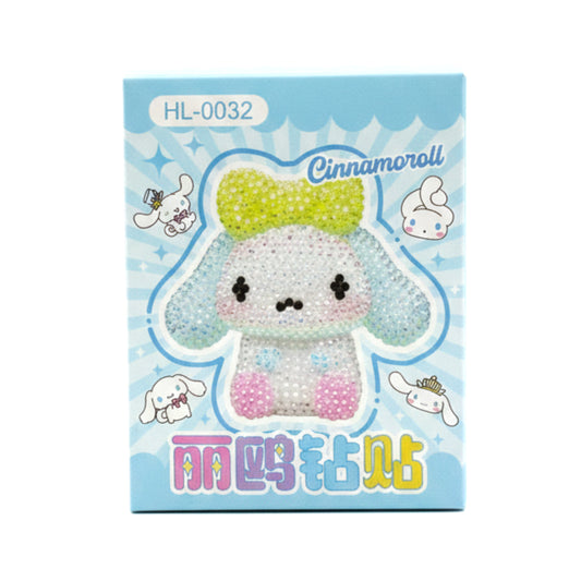 DIY Cinnamoroll Diamond Painting Sticker Kit – 5D Sparkling Rhinestone Mosaic Art for Kids & Adults – Sanrio Inspired Crystal Embroidery Craft Set
