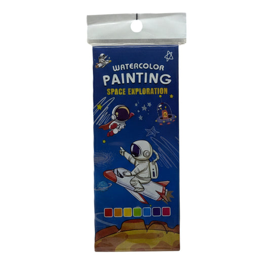 Pocket Watercolor Painting Book for Kids - Space Exploration Edition