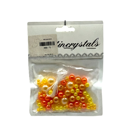 DIY Jewelry Making Bead Pack – Choose Your Style: Iridescent Sunset Pearls or Colorful Number Cubes – Includes Elastic String