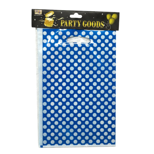 Premium Polka Dot Party Loot Bags (Pack of 10) – Medium 16.5 x 25cm Plastic Treat Bags for Birthdays, Celebrations & Gifting