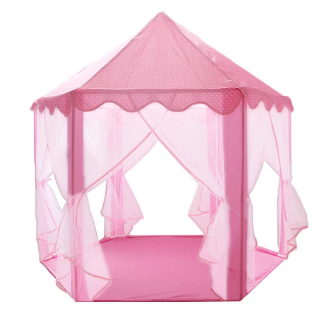 Large 53" Portable Prince & Princess Play Tent Castle with Carrying Case – Foldable Indoor/Outdoor Kids' Playhouse (105cm x 135cm)