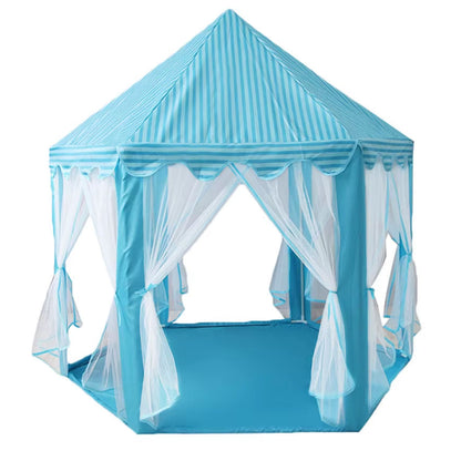 Large 53" Portable Prince & Princess Play Tent Castle with Carrying Case – Foldable Indoor/Outdoor Kids' Playhouse (105cm x 135cm)