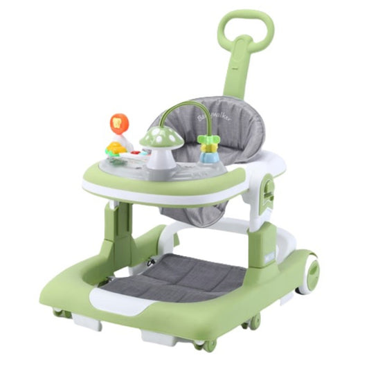 3-in-1 Interactive Baby Walker & Activity Center with Push Handle and Music