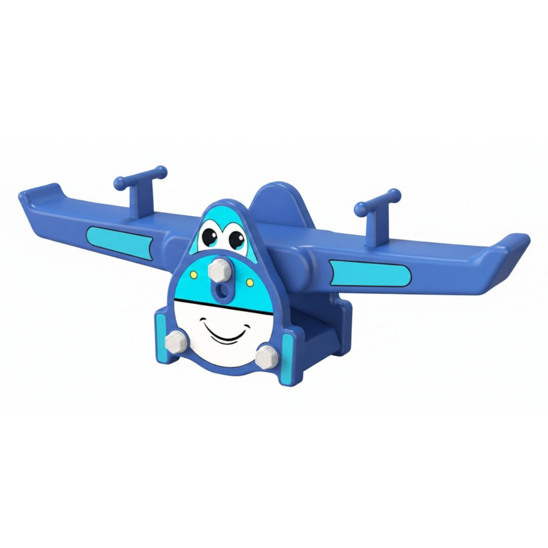 2-in-1 Kids' Airplane Seesaw & Rocking Chair - Indoor/Outdoor Fun for Toddlers