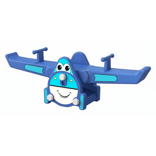 2-in-1 Kids' Airplane Seesaw & Rocking Chair - Indoor/Outdoor Fun for Toddlers