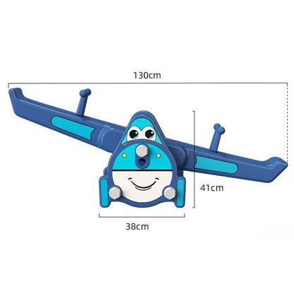 2-in-1 Kids' Airplane Seesaw & Rocking Chair - Indoor/Outdoor Fun for Toddlers