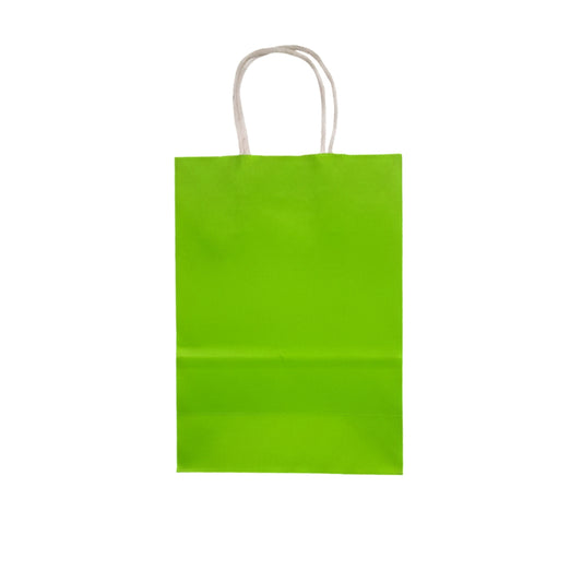 Vibrant Lime Green Kraft Paper Gift Bags – Available in Small & Large