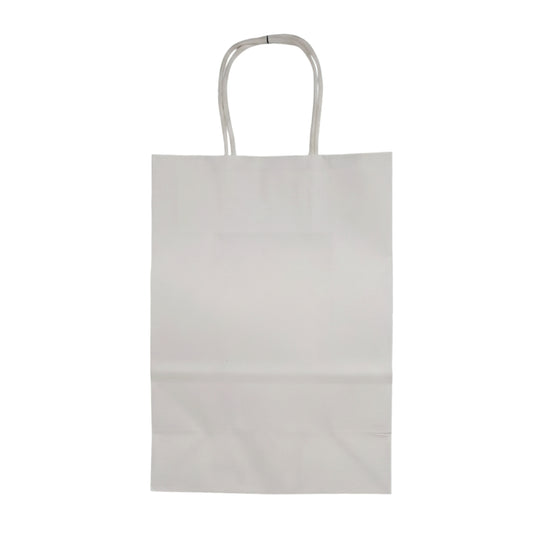 Premium White Kraft Paper Gift Bags with Twisted Handles – Eco-Friendly Retail & Party Bags (Small & Large Sizes)