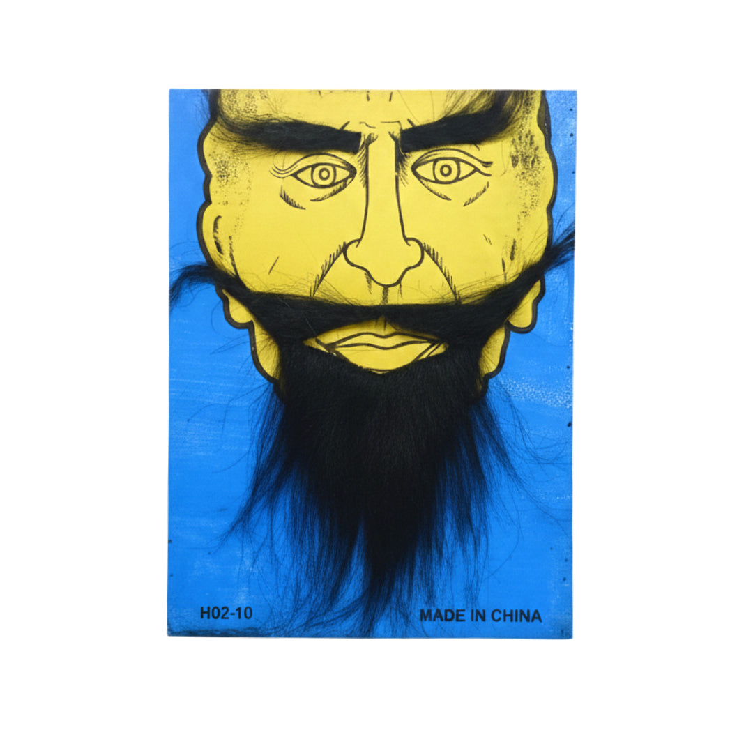 Deluxe Costume Facial Hair Set – Realistic Self-Adhesive Fake Mustache & Beard