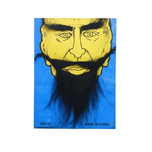 Deluxe Costume Facial Hair Set – Realistic Self-Adhesive Fake Mustache & Beard