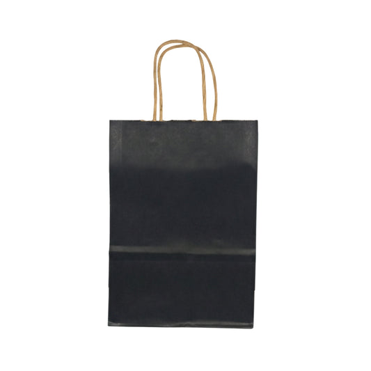 Premium Matte Black Kraft Paper Gift Bags with Twisted Handles