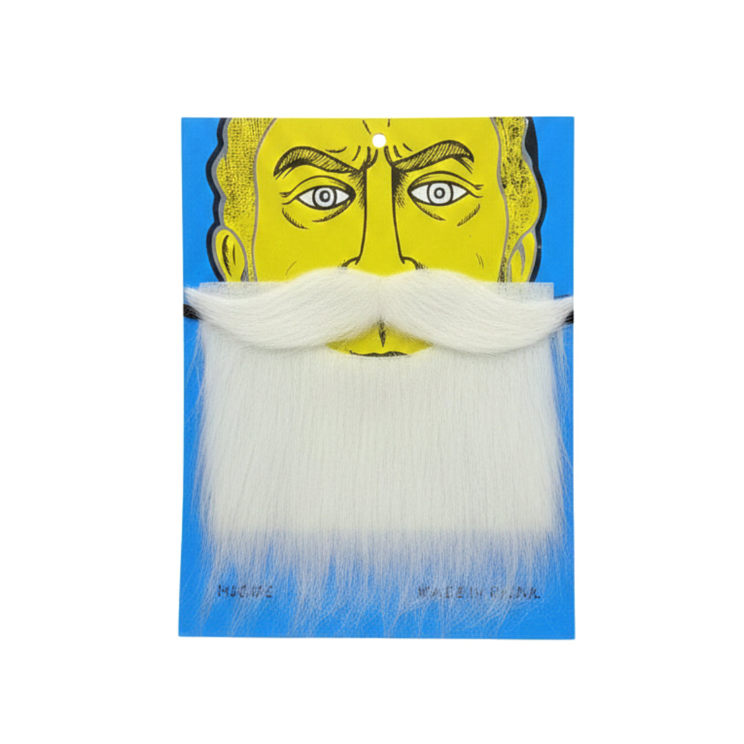 Deluxe Costume Facial Hair Set – Realistic Self-Adhesive Fake Mustache & Beard