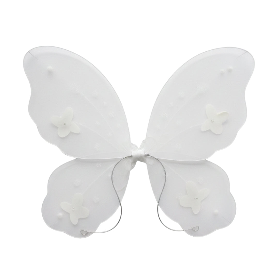 Sparkling White & Pink 3-Piece Fairy Butterfly Costume Set for Girls