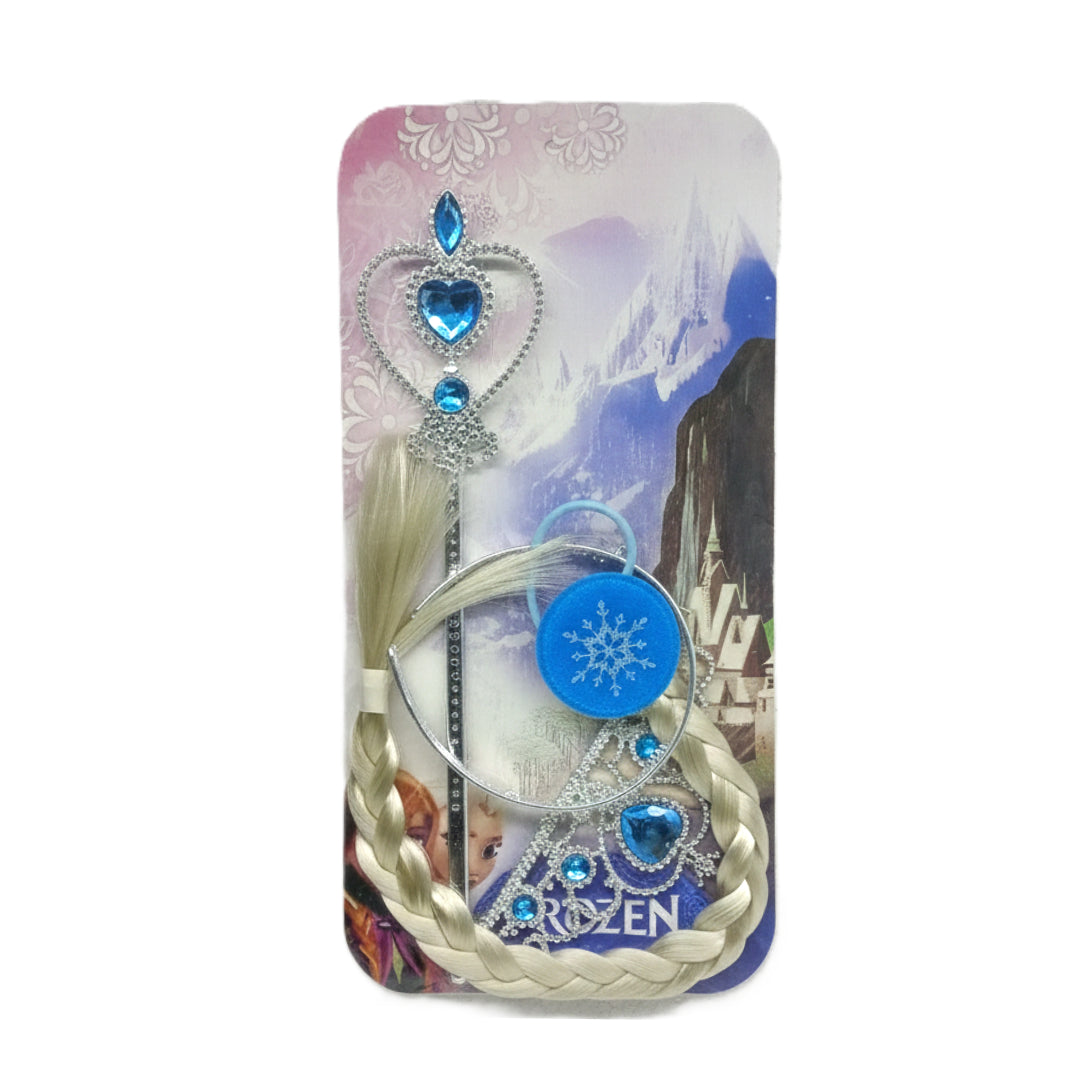 Disney Frozen-Themed Elsa Costume Accessory Set – Crown, Wand, & Braid
