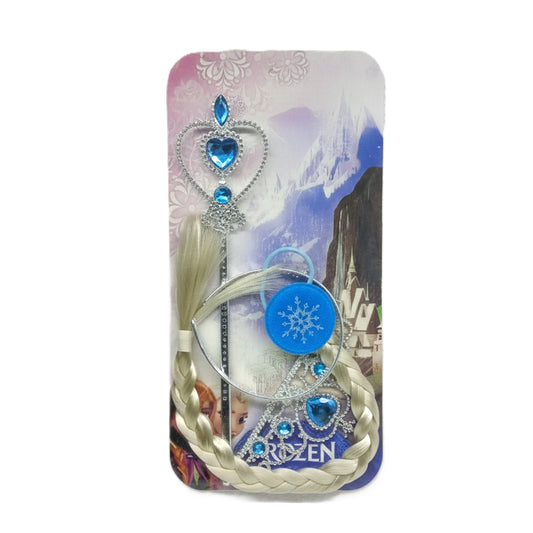 Disney Frozen-Themed Elsa Costume Accessory Set – Crown, Wand, & Braid