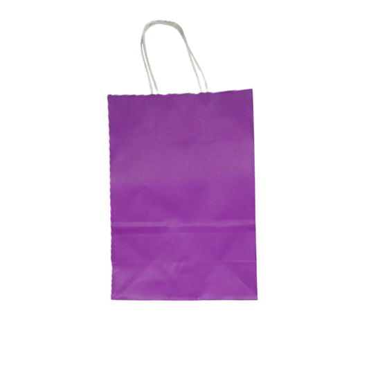 Premium Purple Kraft Paper Gift Bags with Twisted Handles - Available in Small & Large Sizes
