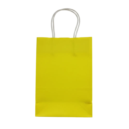 Premium Yellow Kraft Paper Gift Bags with Twisted Handles